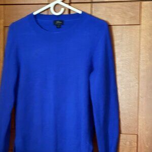 J Crew Cashmere Slim Fit  Women's Sz S Crewneck Blue Sweater